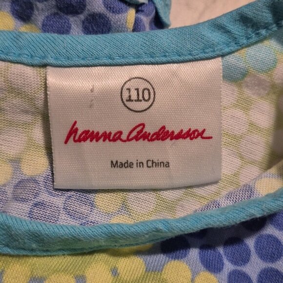 Hanna Andersson girls size 110 or 5 purple lime & teal dress vguc - Picture 5 of 7